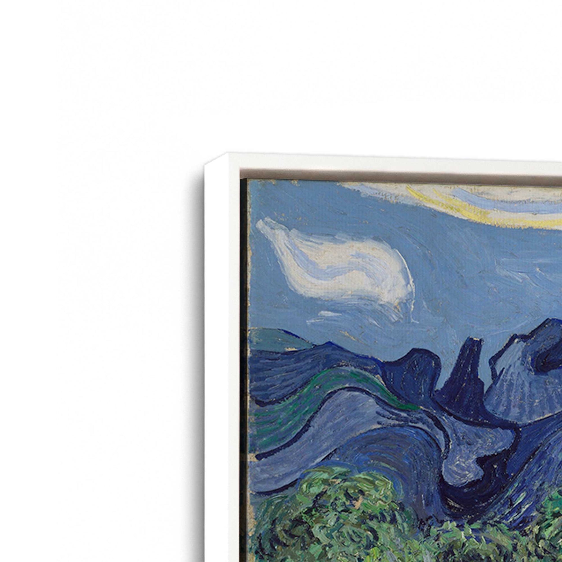 [Color:Opaque White], Picture of art in a White frame at an angle