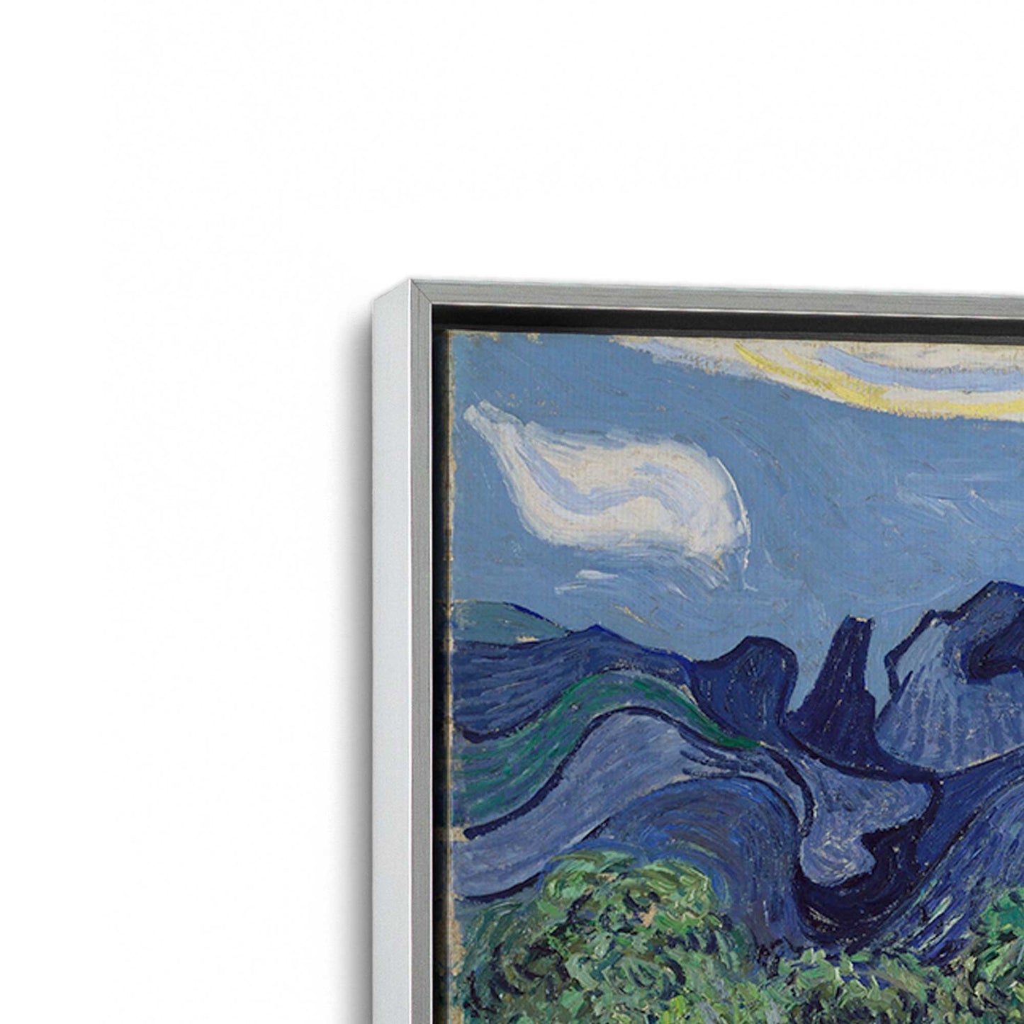 [Color:Polished Chrome], Picture of art in a Polished Chrome frame at an angle