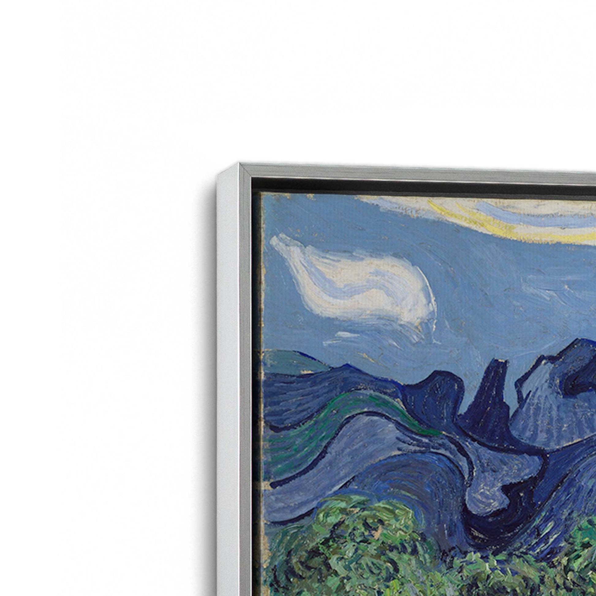 [Color:Polished Chrome], Picture of art in a Polished Chrome frame at an angle