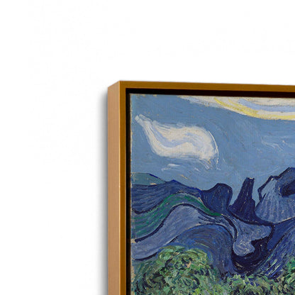 [Color:Polished Gold], Picture of art in a Polished Gold frame at an angle