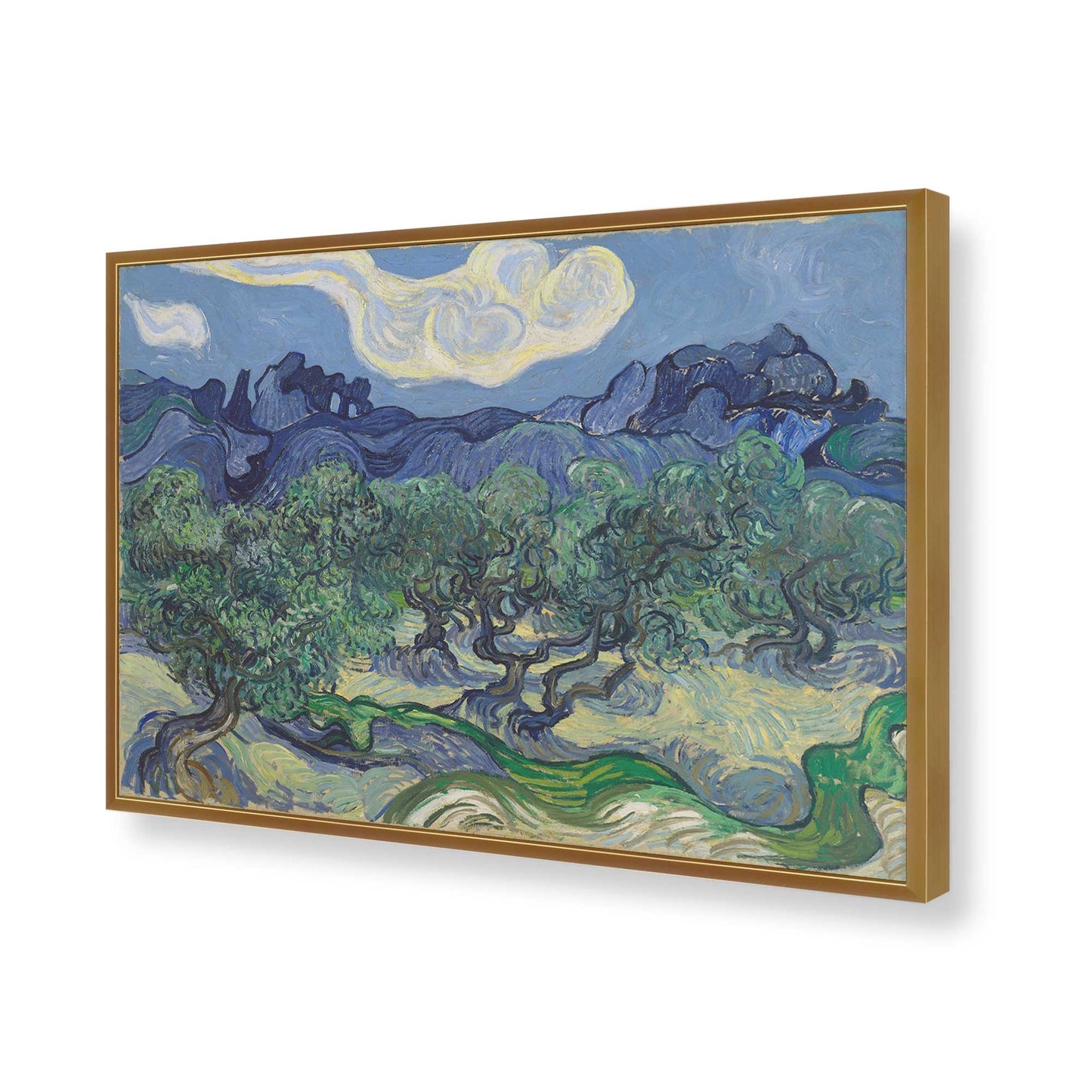 [Color:Polished Gold], Picture of art in a Polished Gold frame of the corner