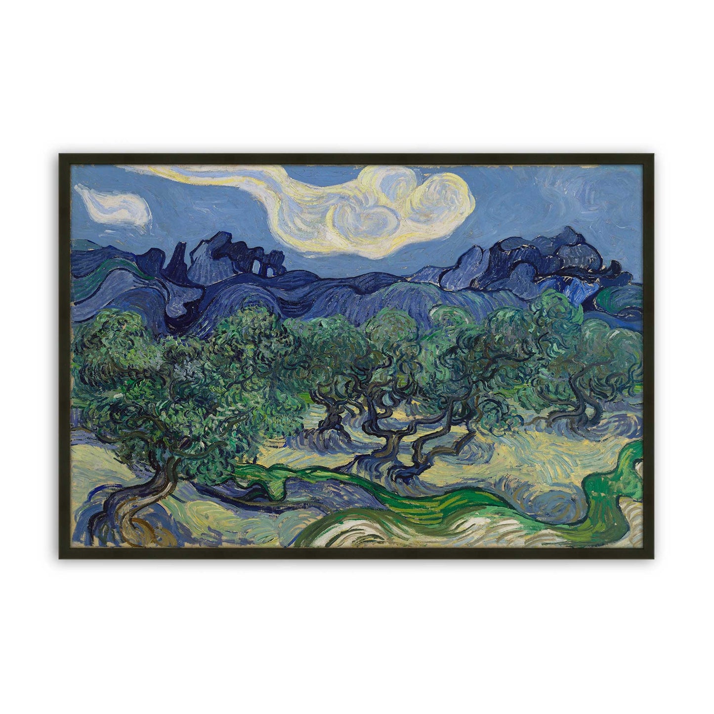 [Color:Satin Black], Picture of art in a Satin Black frame