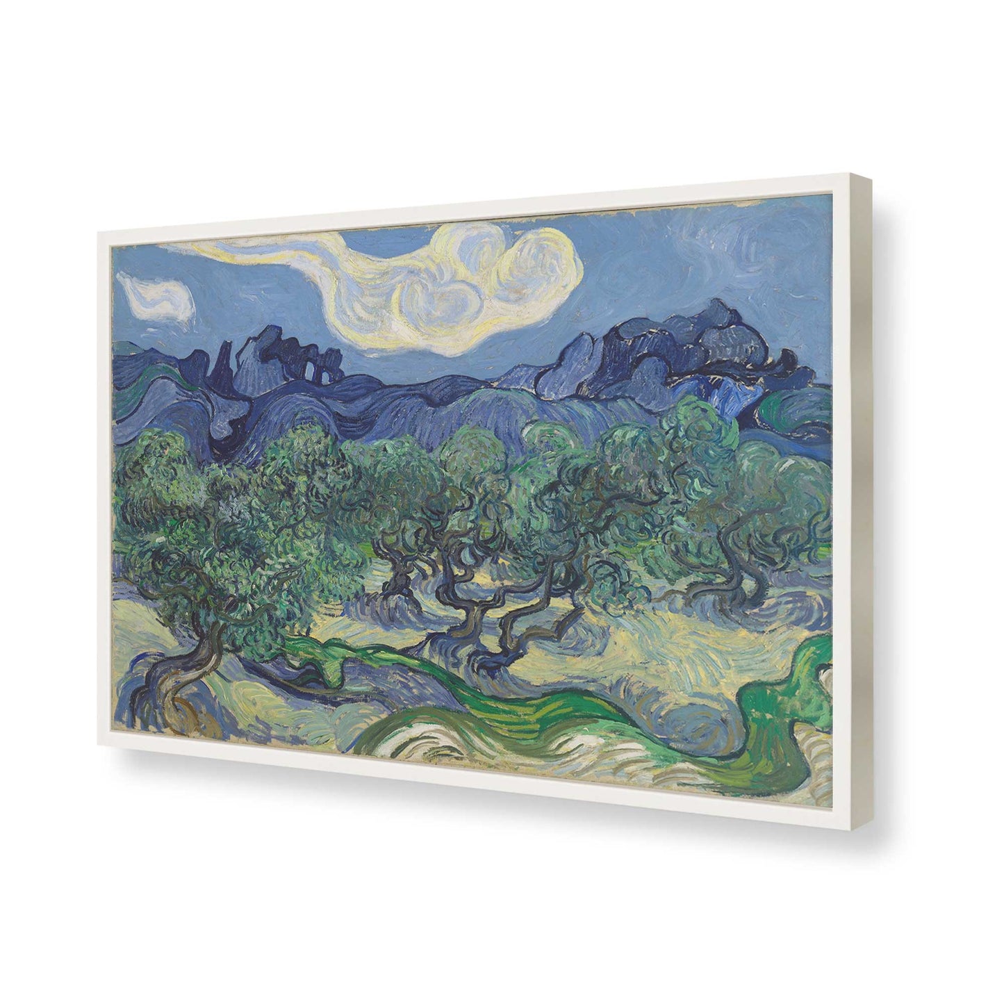 [Color:Opaque White], Picture of art in a Opaque White frame of the corner