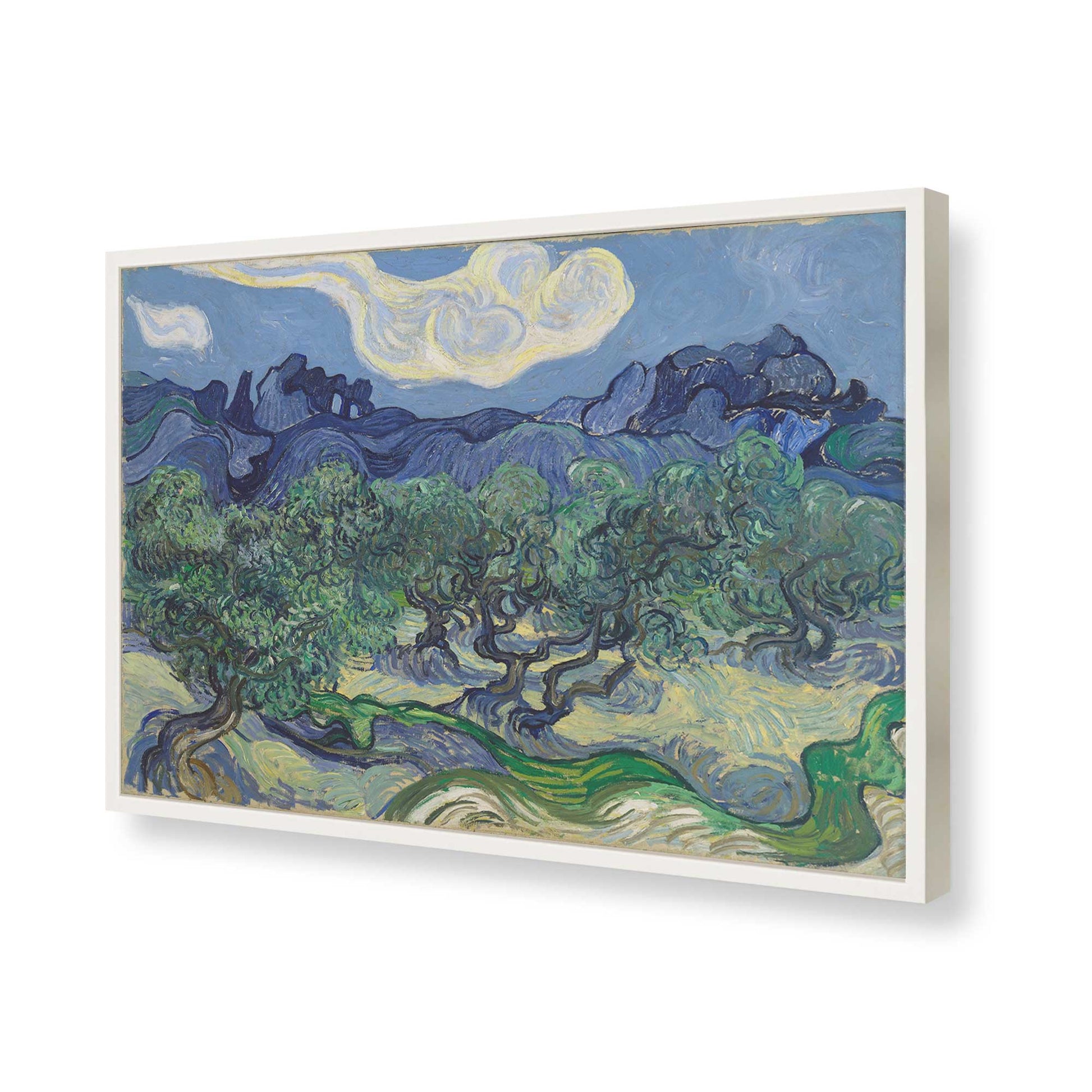 [Color:Opaque White], Picture of art in a Opaque White frame of the corner