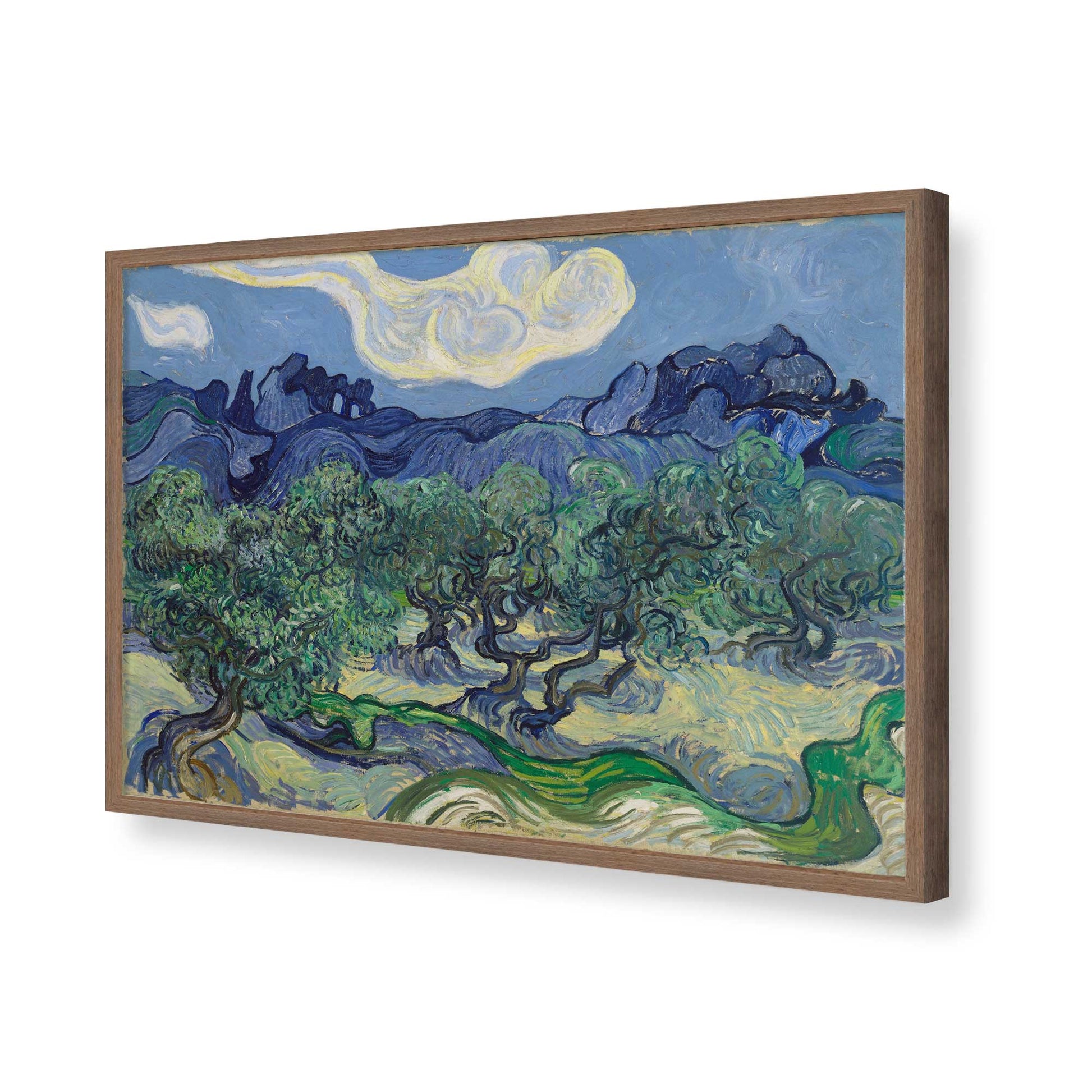 [Color:Walnut], Picture of art in a Walnut frame of the corner