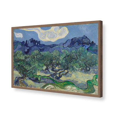 [Color:Walnut], Picture of art in a Walnut frame of the corner