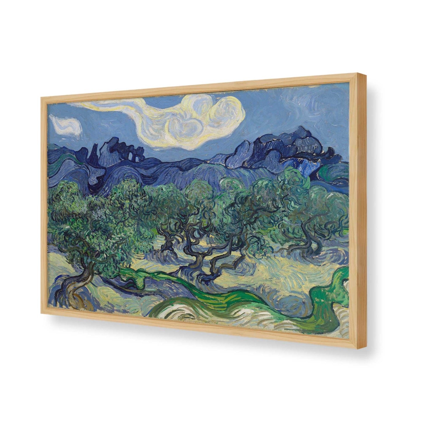 [Color:American Maple], Picture of art in a American Maple frame of the corner