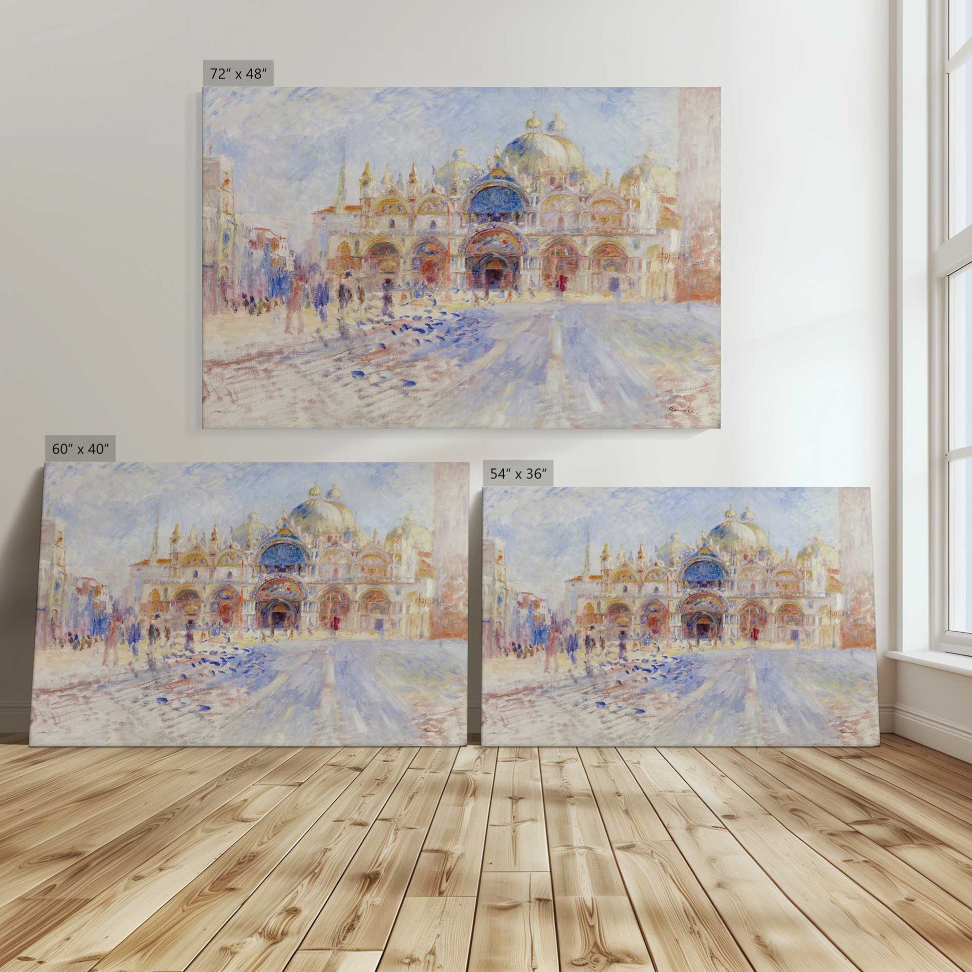 [Color:Stretched Canvas], Image showing the size comparisons
