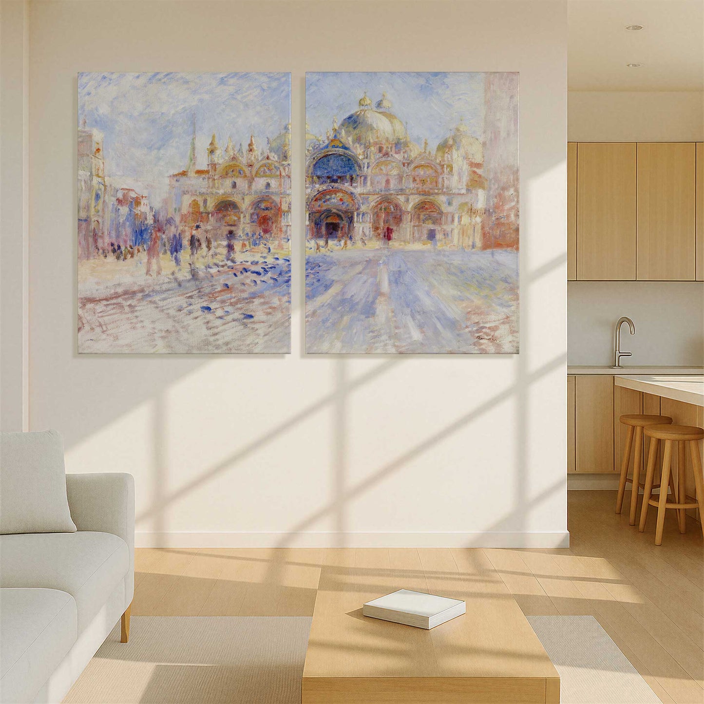 [Color:Stretched Canvas], Picture of art in a room