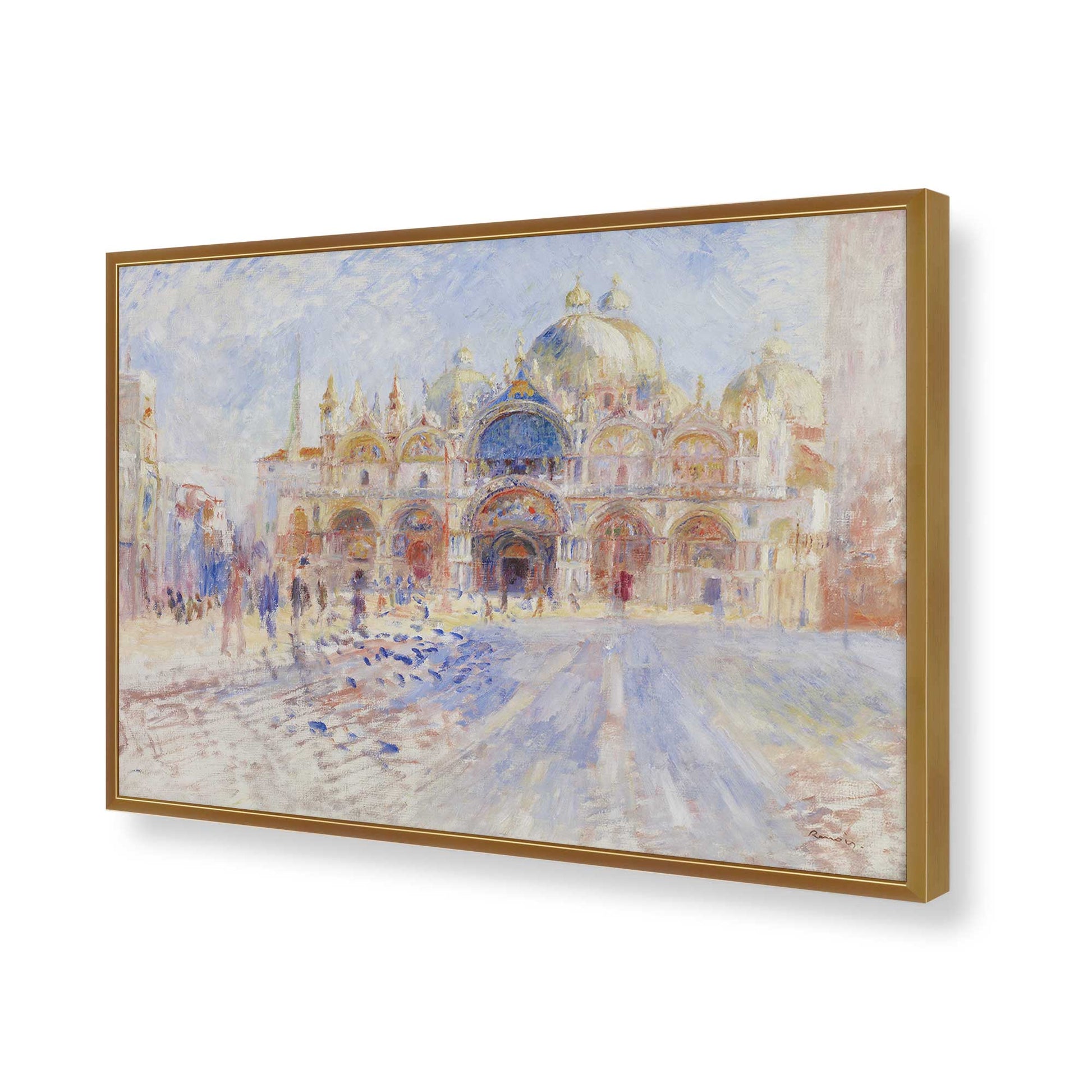 [Color:Polished Gold], Picture of art in a Polished Gold frame of the corner