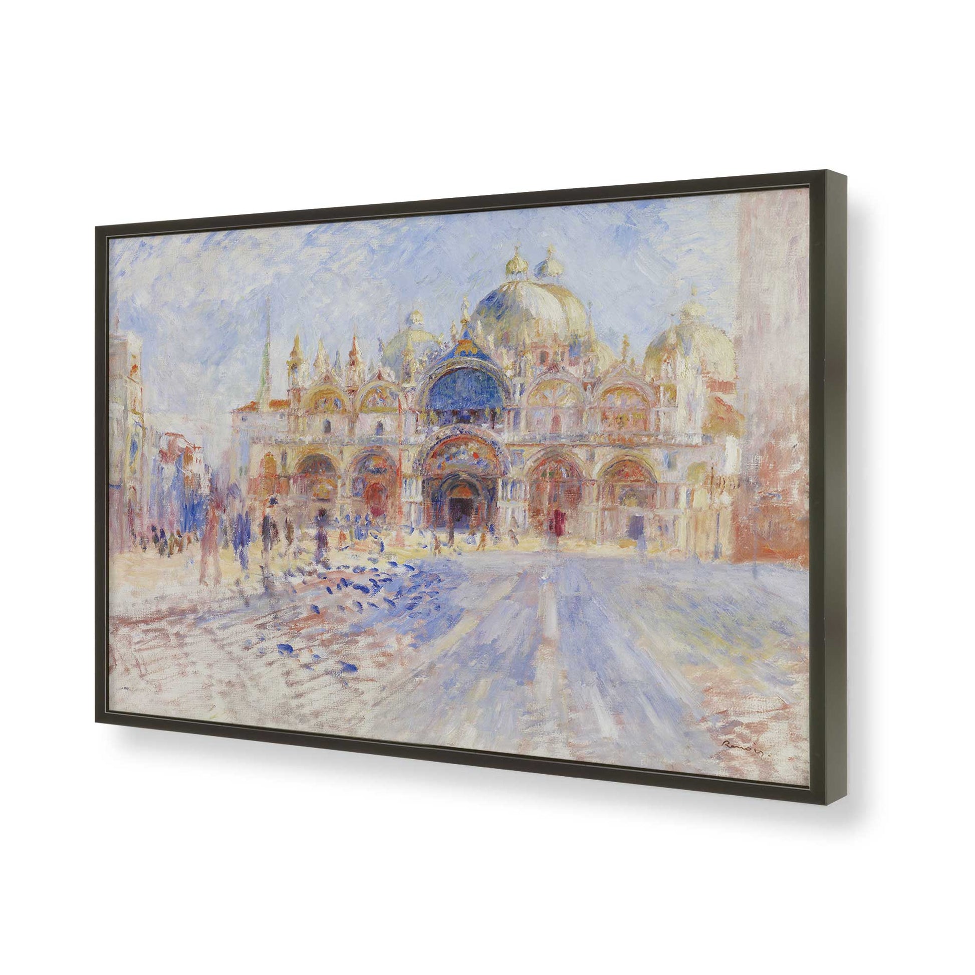 [Color:Satin Black], Picture of art in a Satin Black frame of the corner