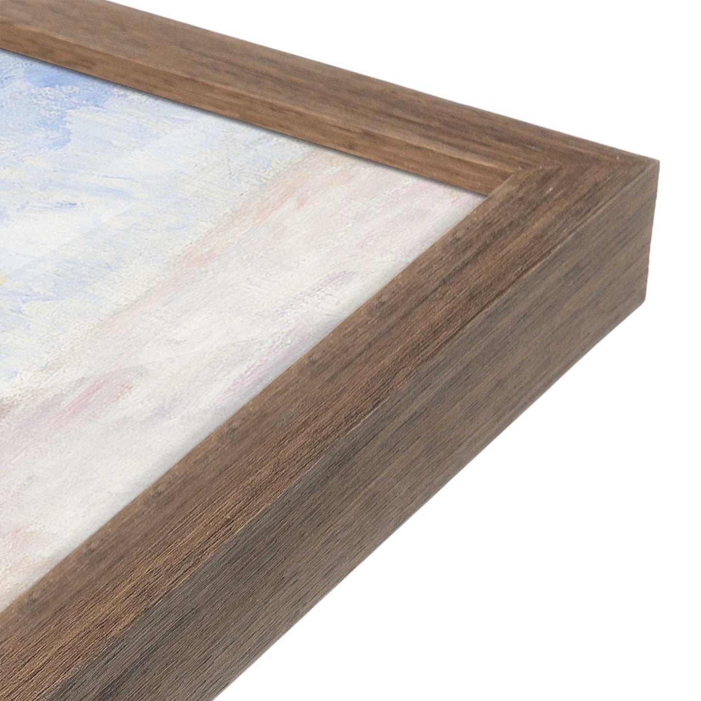[Color:Walnut], Picture of art in a Walnut frame at an angle
