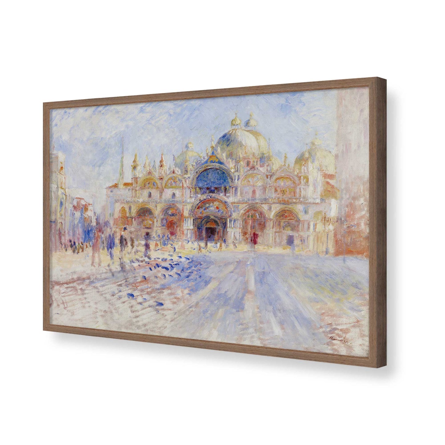 [Color:Walnut], Picture of art in a Walnut frame of the corner