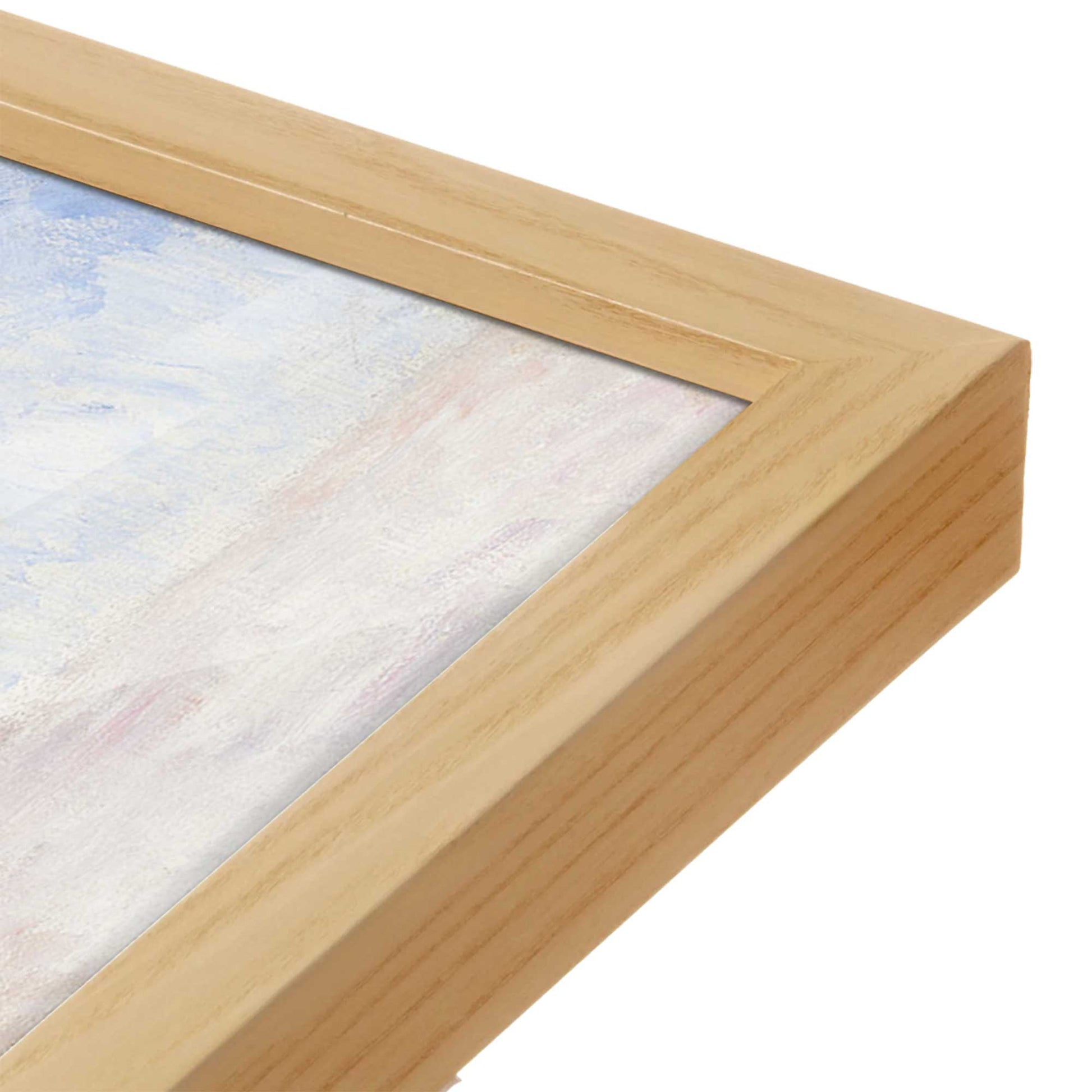 [Color:American Maple], Picture of art in a American Maple frame at an angle
