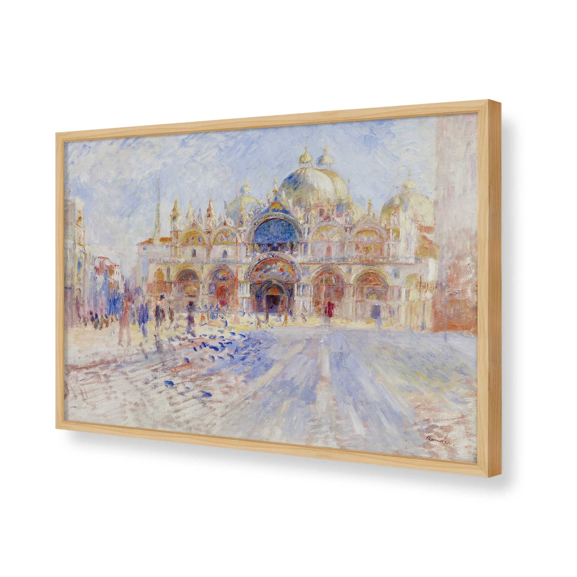 [Color:American Maple], Picture of art in a American Maple frame of the corner