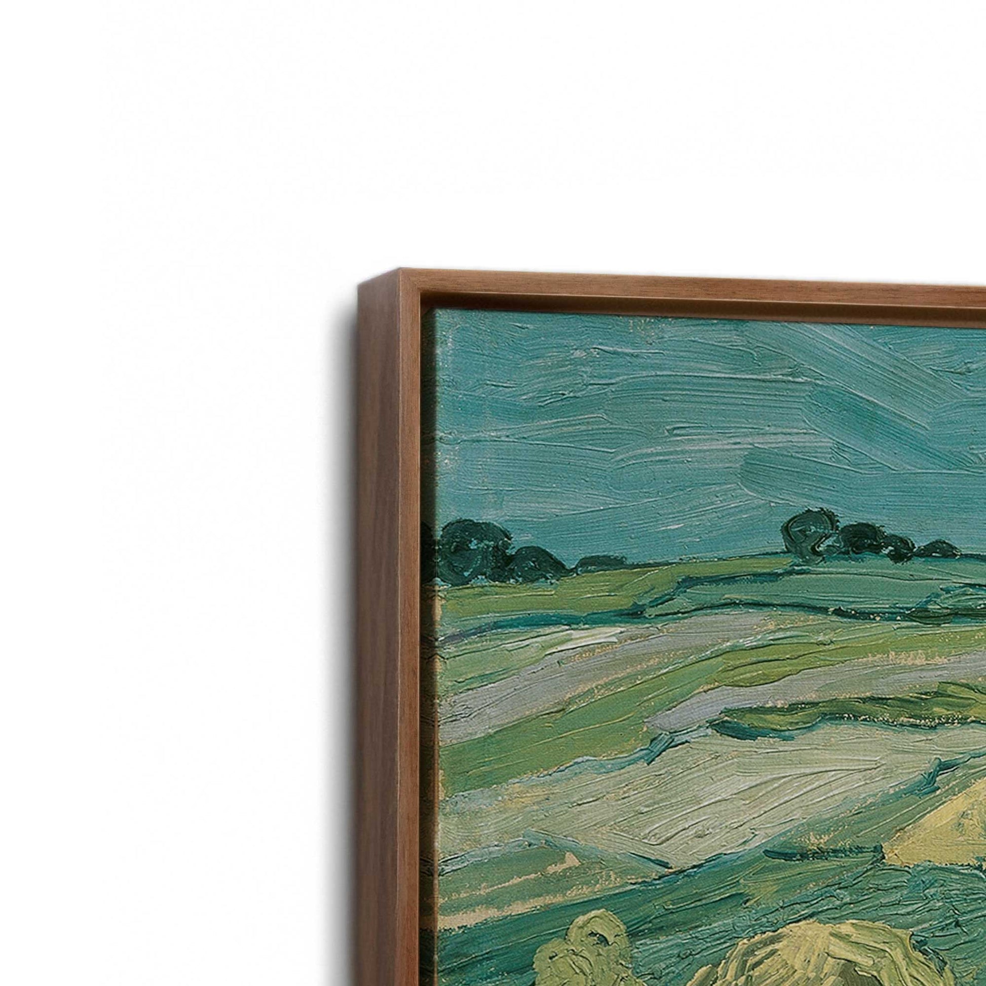 [Color:Walnut], Picture of art in a Walnut frame at an angle