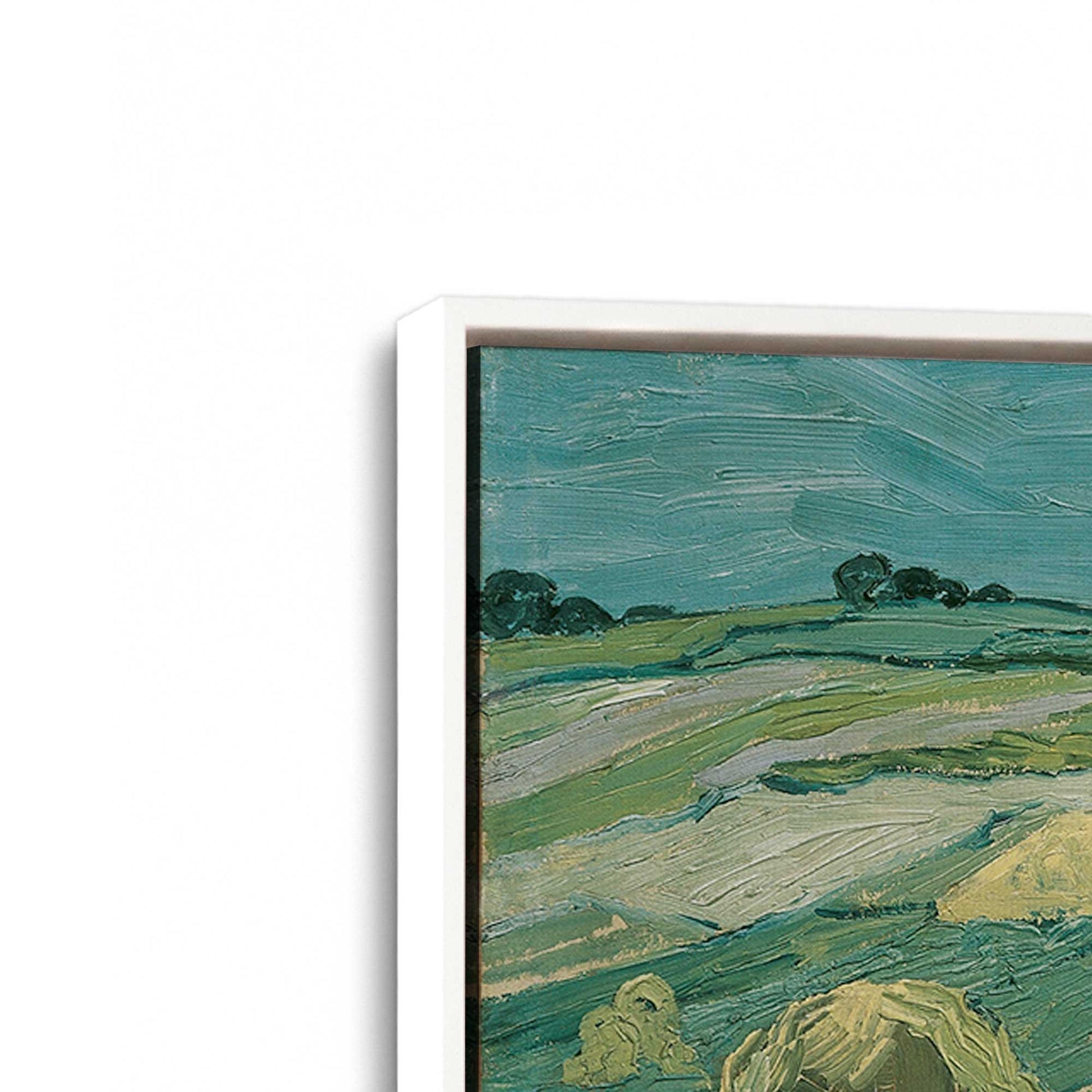 [Color:Opaque White], Picture of art in a White frame at an angle