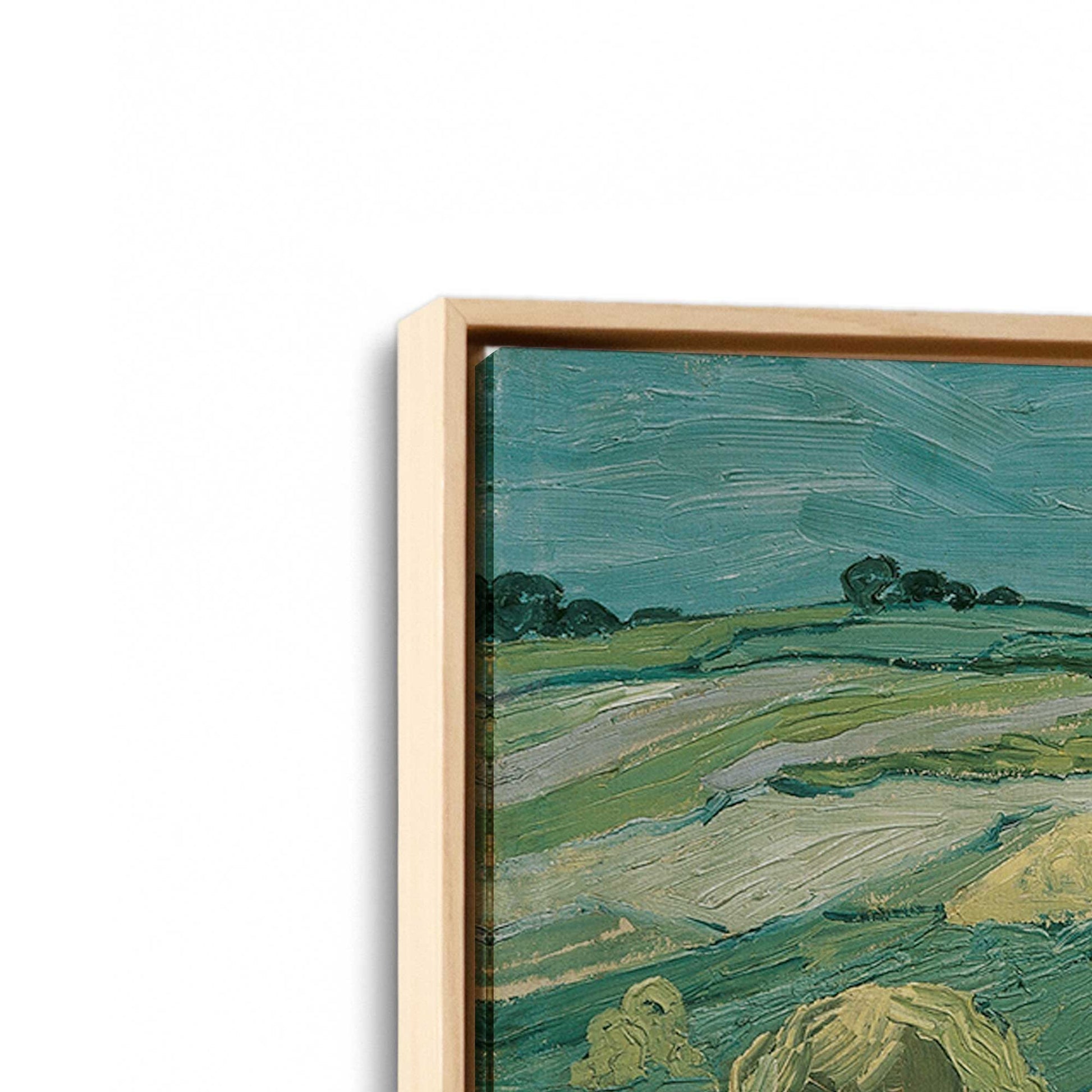 [Color:American Maple], Picture of art in a American Maple frame at an angle