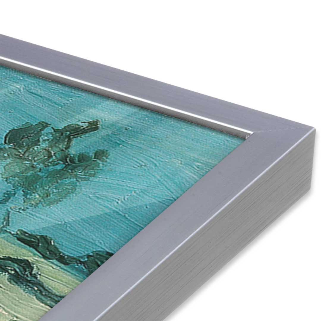 [Color:Polished Chrome], Picture of art in a Polished Chrome frame at an angle