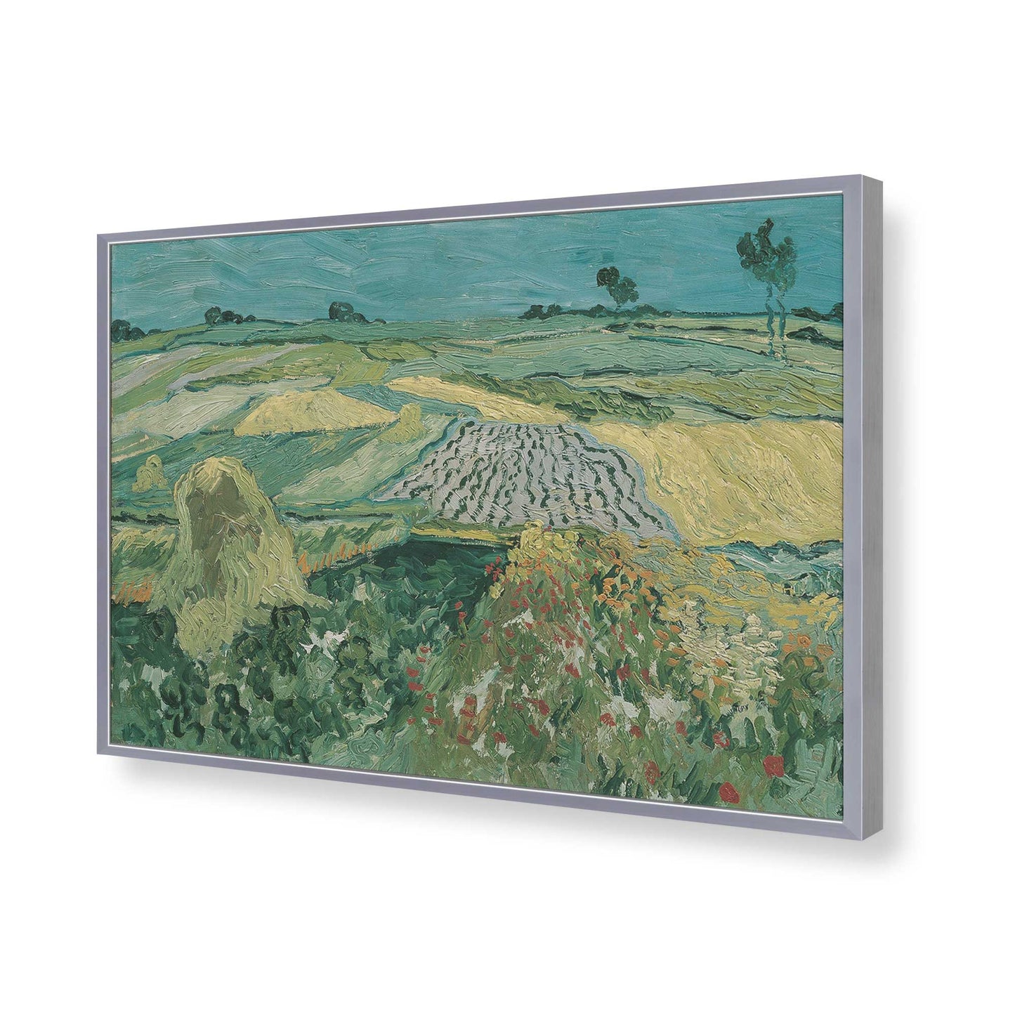 [Color:Polished Chrome], Picture of art in a Polished Chrome frame of the corner