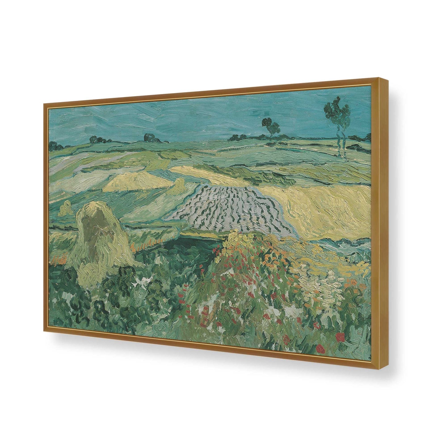 [Color:Polished Gold], Picture of art in a Polished Gold frame of the corner