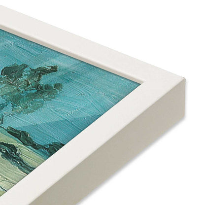 [Color:Opaque White], Picture of art in a Opaque White frame at an angle