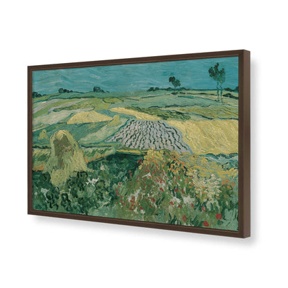 [Color:Brown], Picture of art in a Brown frame of the corner