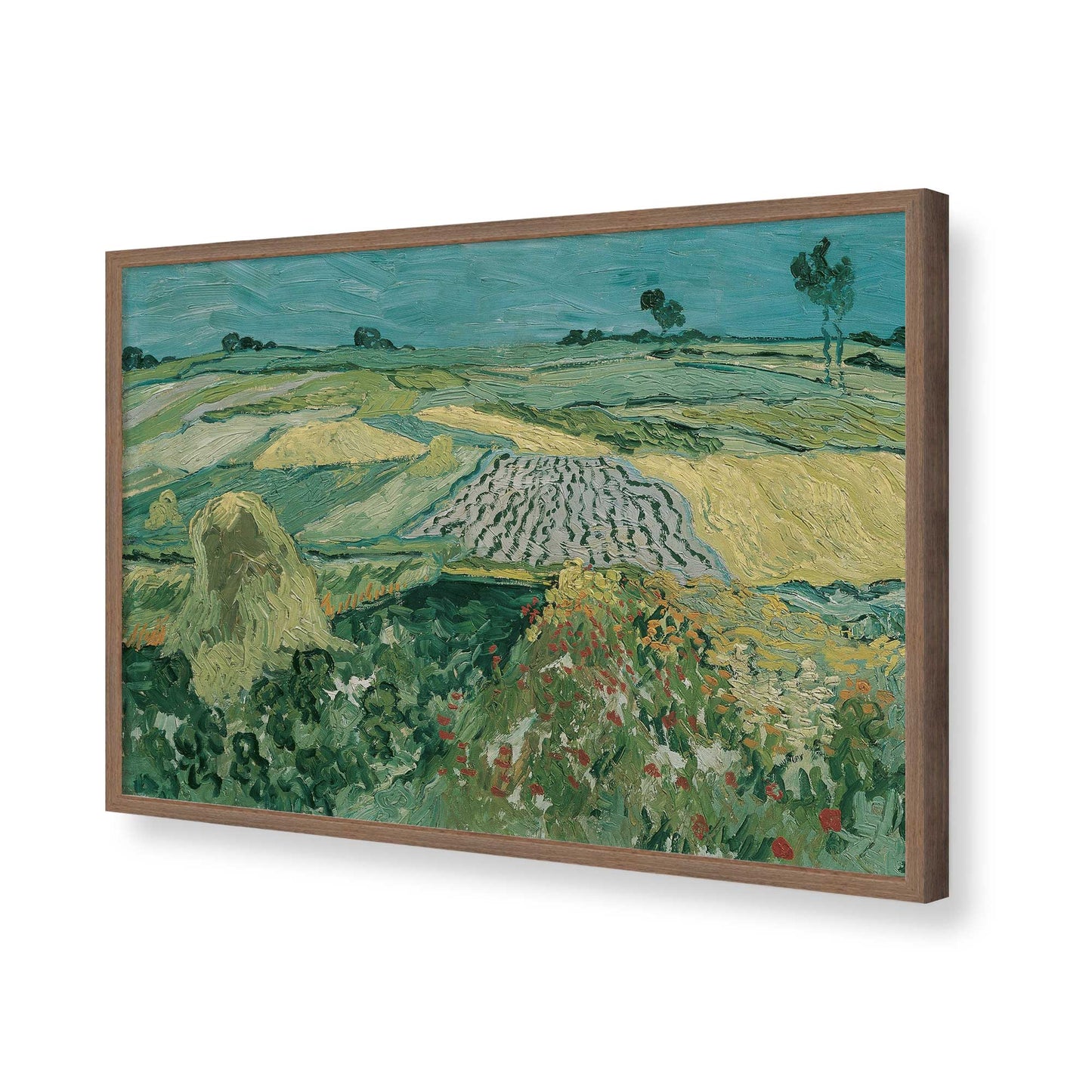 [Color:Walnut], Picture of art in a Walnut frame of the corner