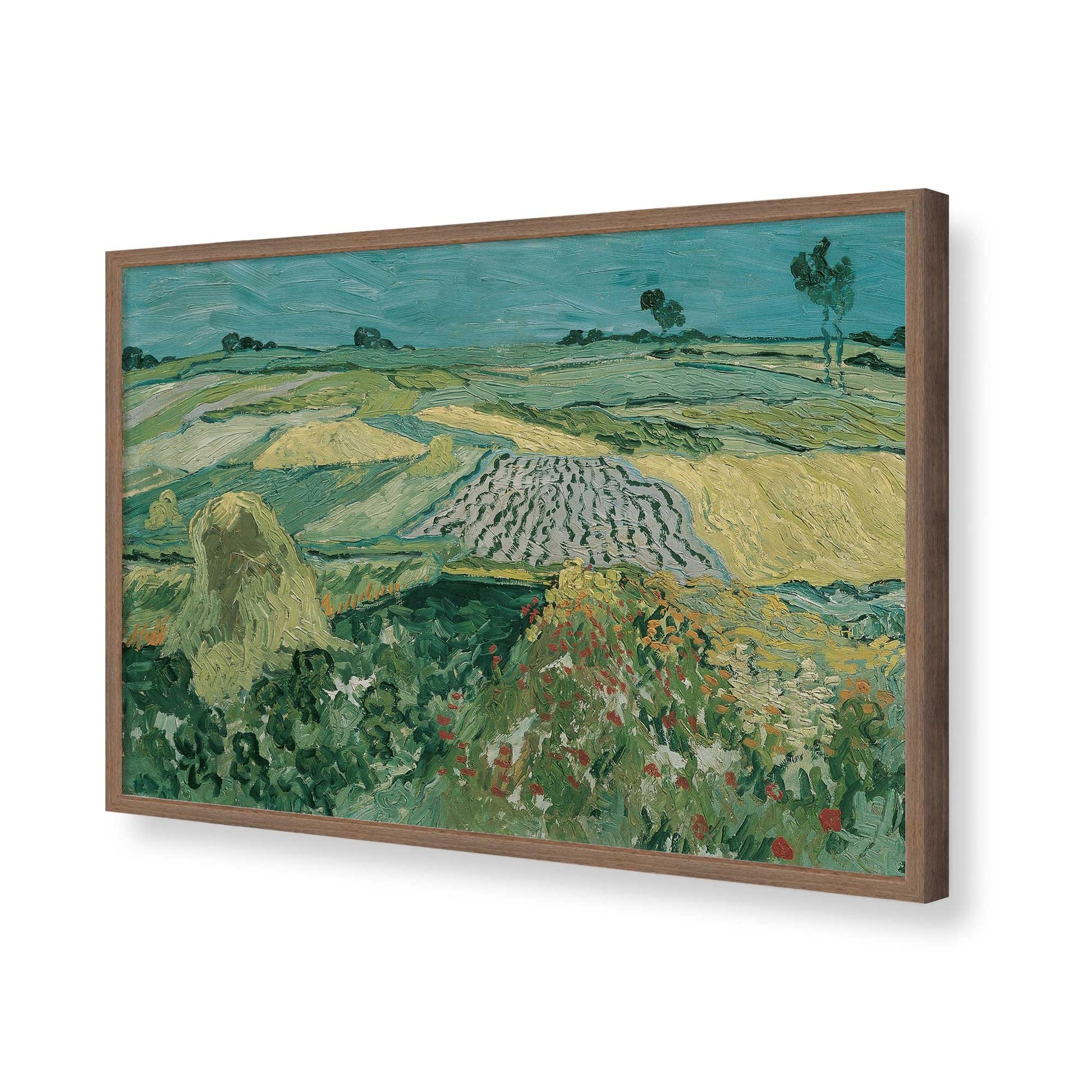 [Color:Walnut], Picture of art in a Walnut frame of the corner