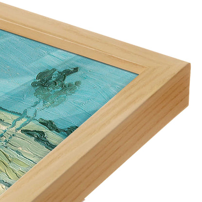 [Color:American Maple], Picture of art in a American Maple frame at an angle
