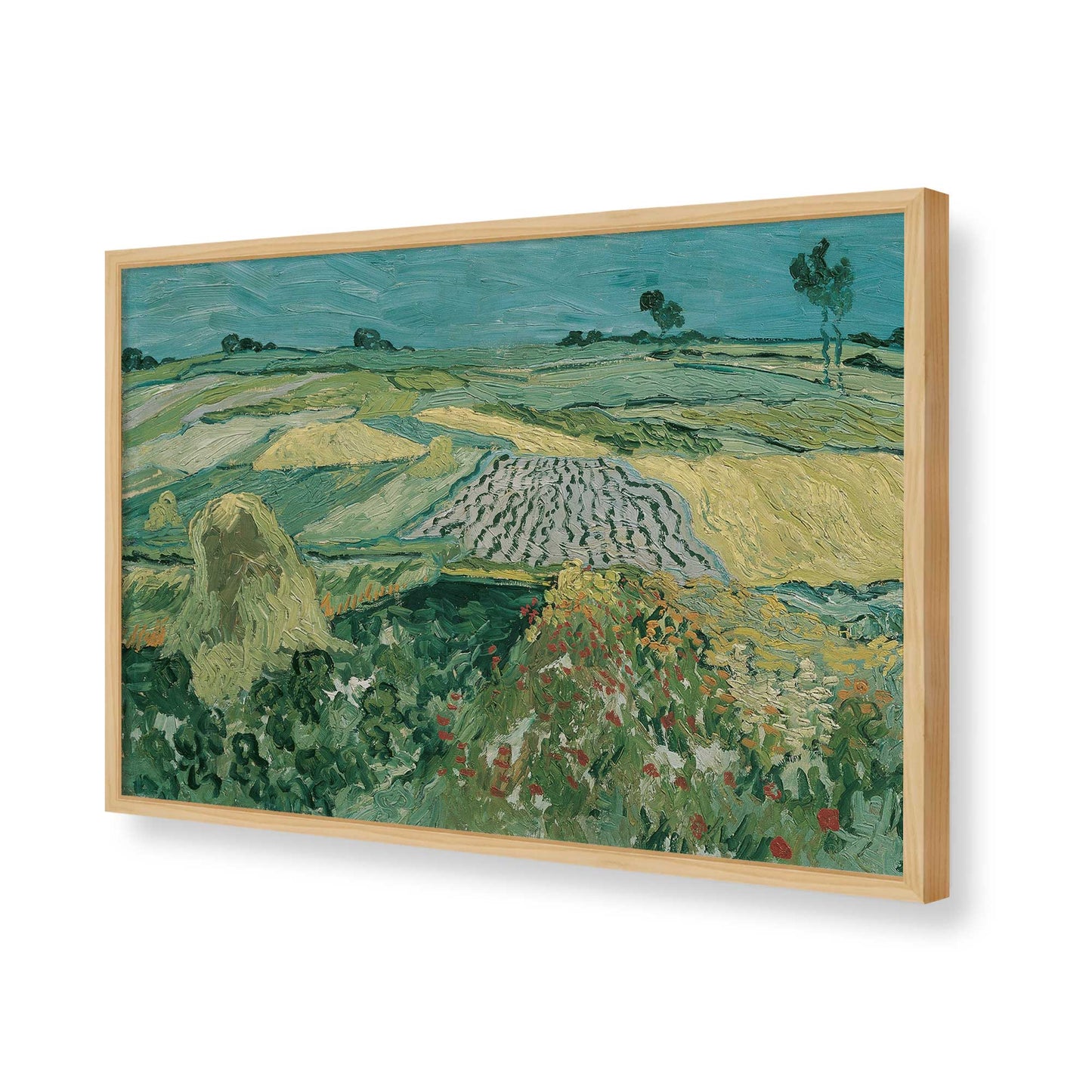 [Color:American Maple], Picture of art in a American Maple frame of the corner