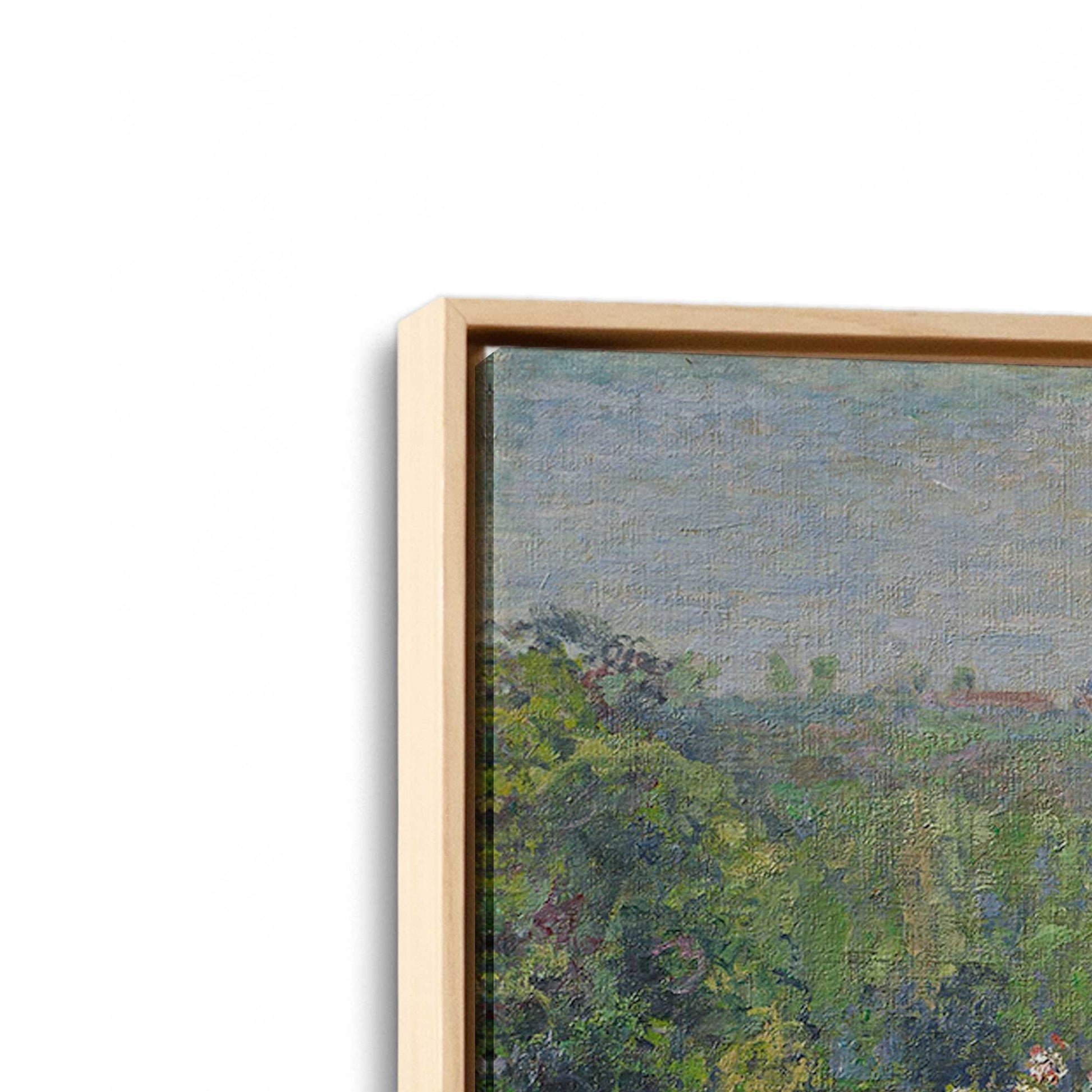 [Color:American Maple], Picture of art in a American Maple frame at an angle
