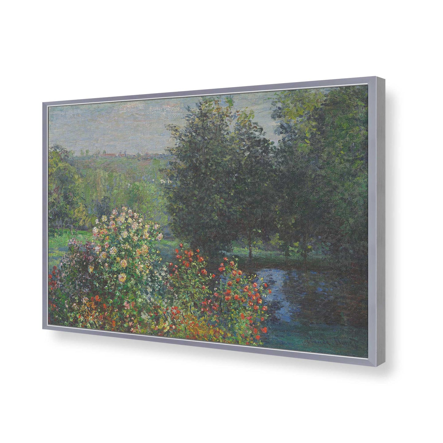 [Color:Polished Chrome], Picture of art in a Polished Chrome frame of the corner