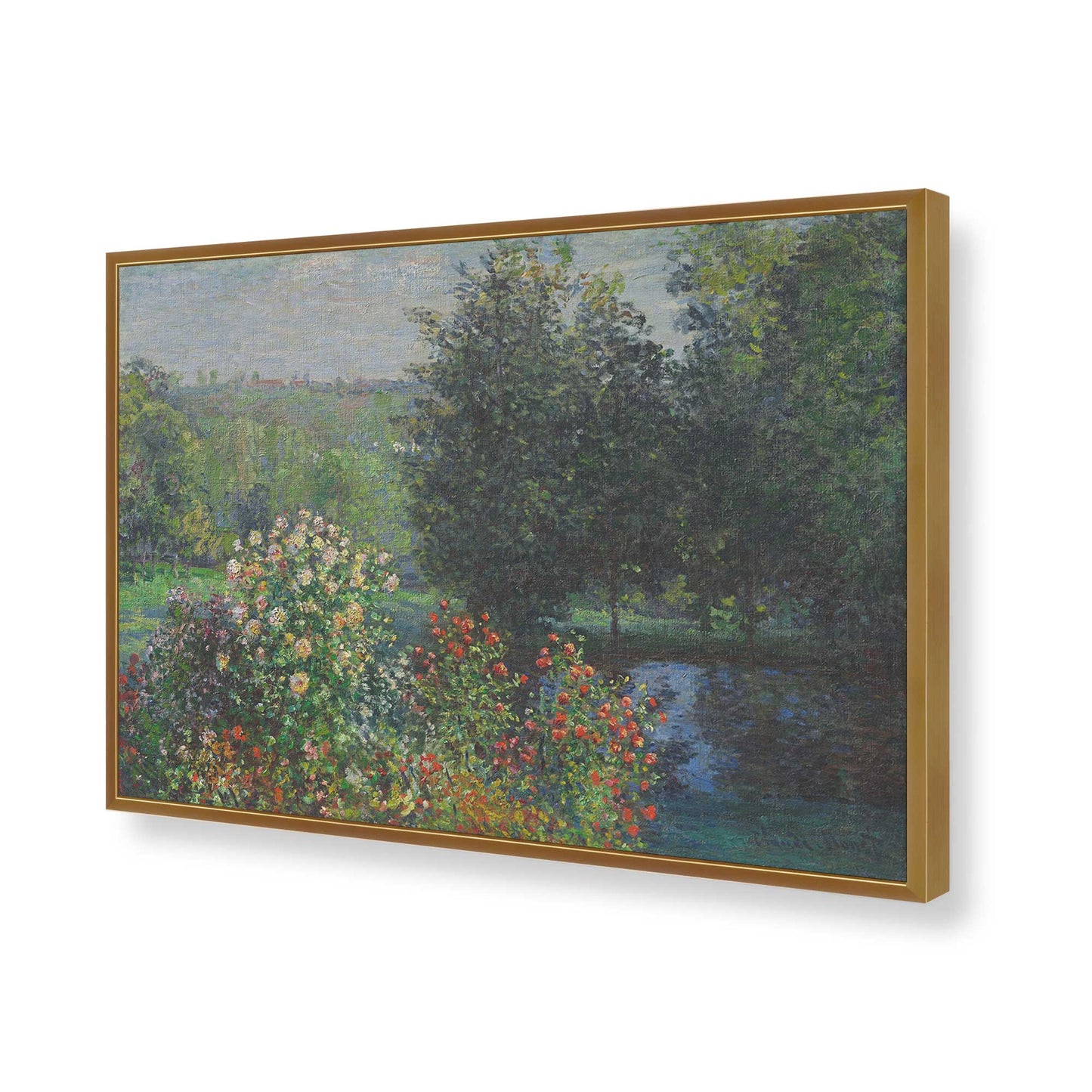 [Color:Polished Gold], Picture of art in a Polished Gold frame of the corner