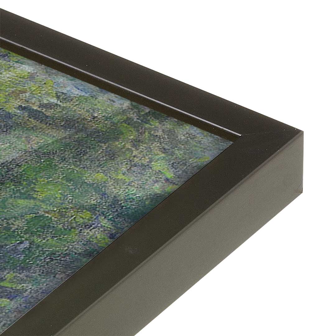 [Color:Satin Black], Picture of art in a Satin Black frame at an angle