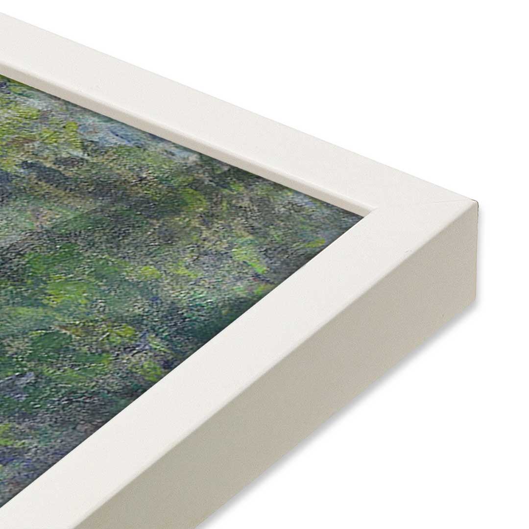 [Color:Opaque White], Picture of art in a Opaque White frame at an angle