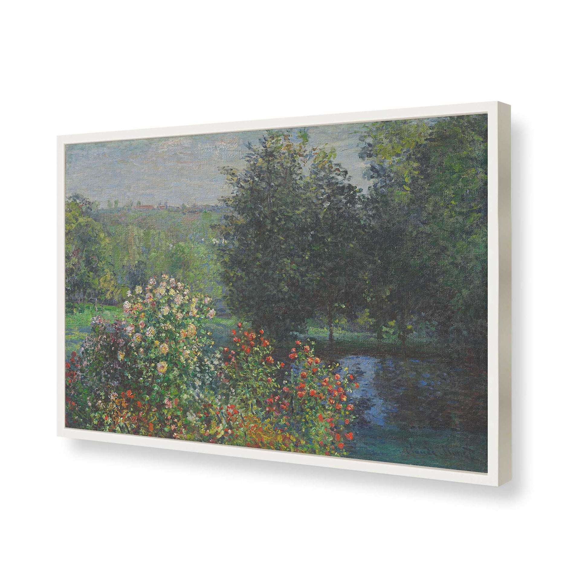 [Color:Opaque White], Picture of art in a Opaque White frame of the corner