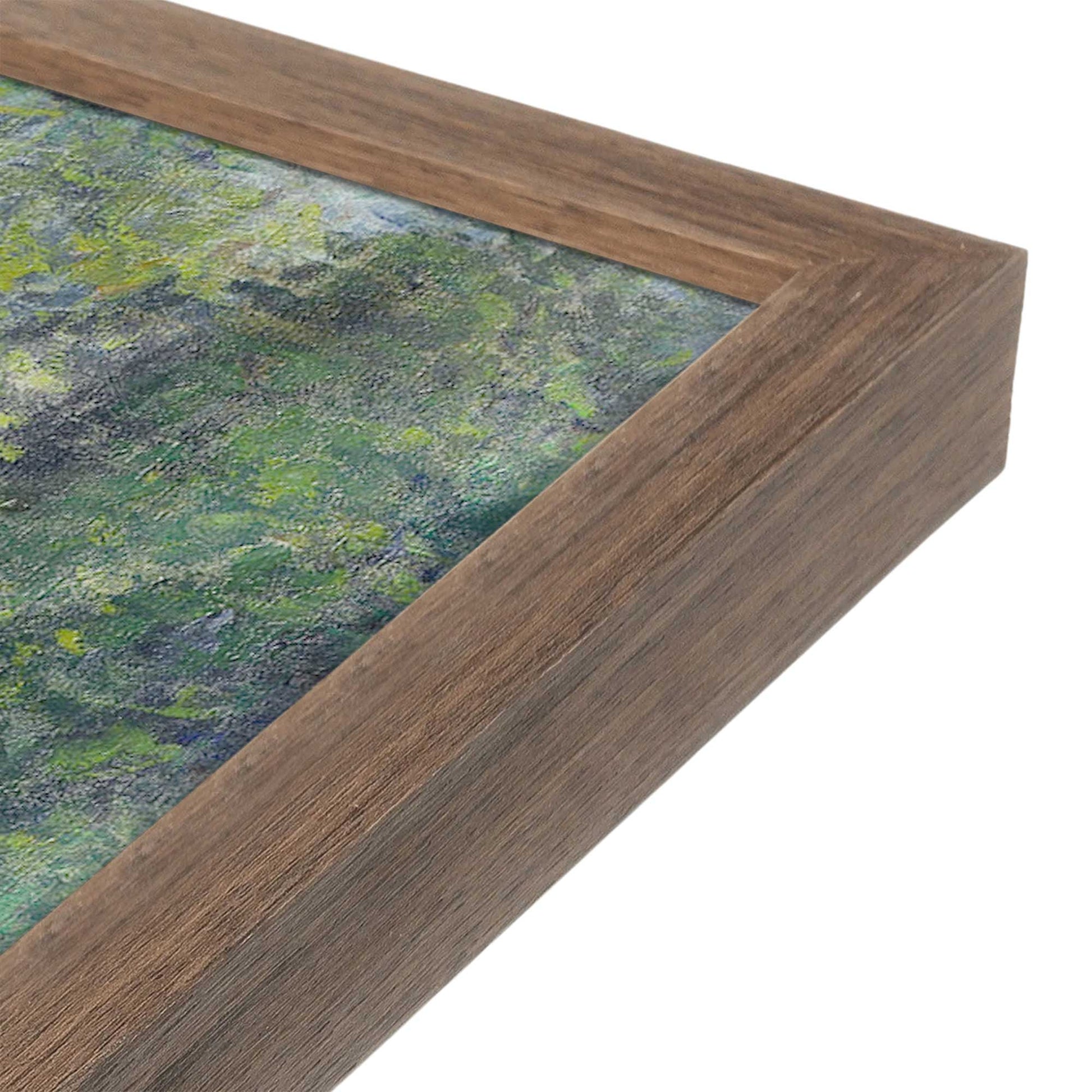 [Color:Walnut], Picture of art in a Walnut frame at an angle
