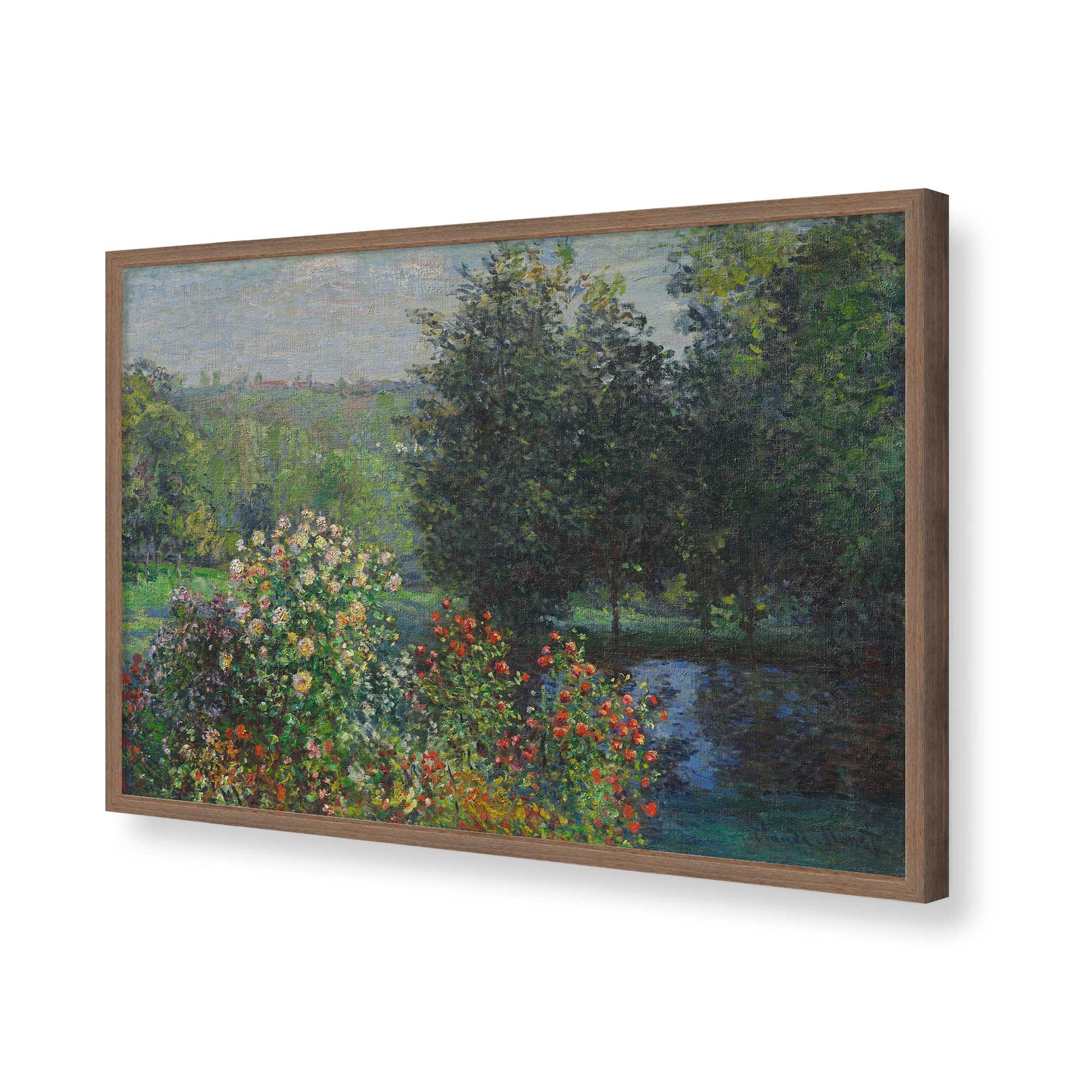 [Color:Walnut], Picture of art in a Walnut frame of the corner