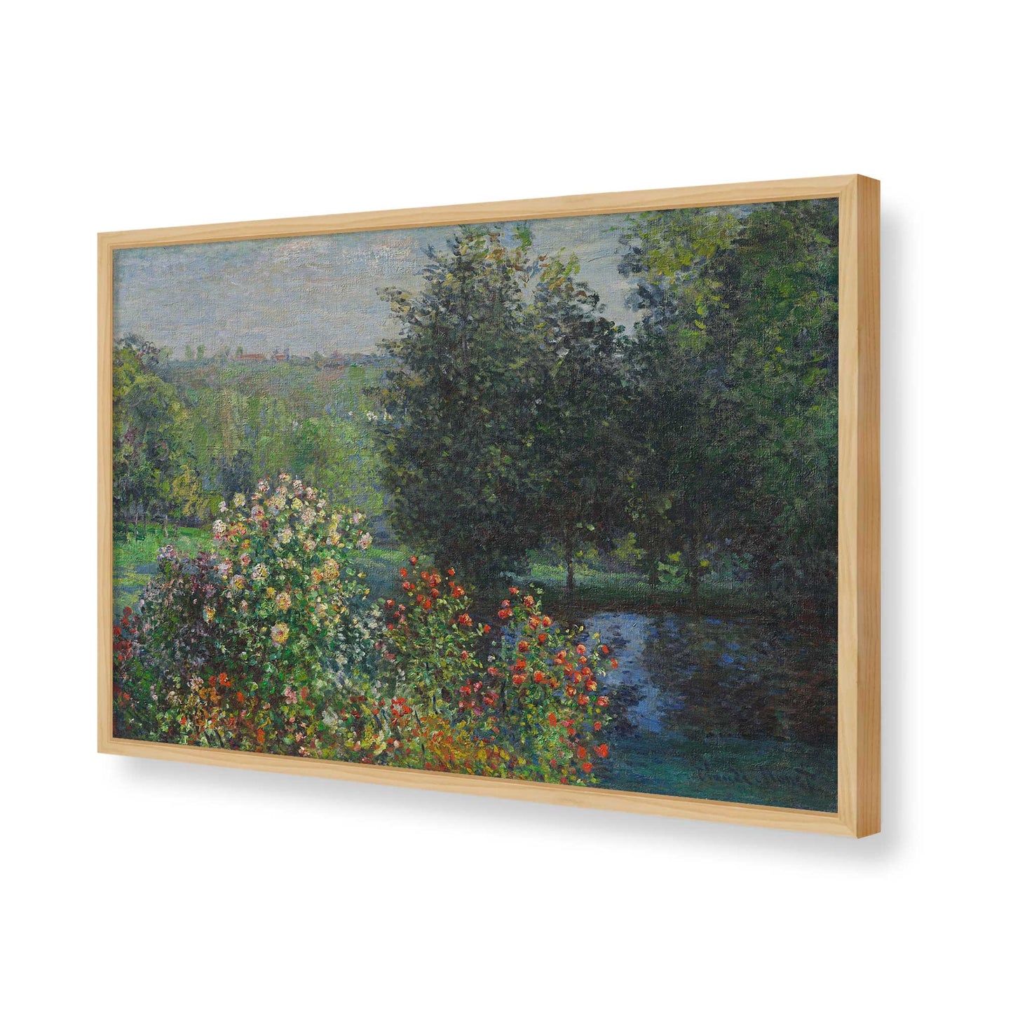 [Color:American Maple], Picture of art in a American Maple frame of the corner
