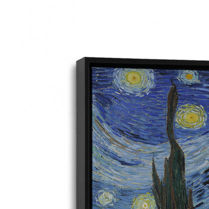 [Color:Satin Black], Picture of art in a Satin Black frame at an angle