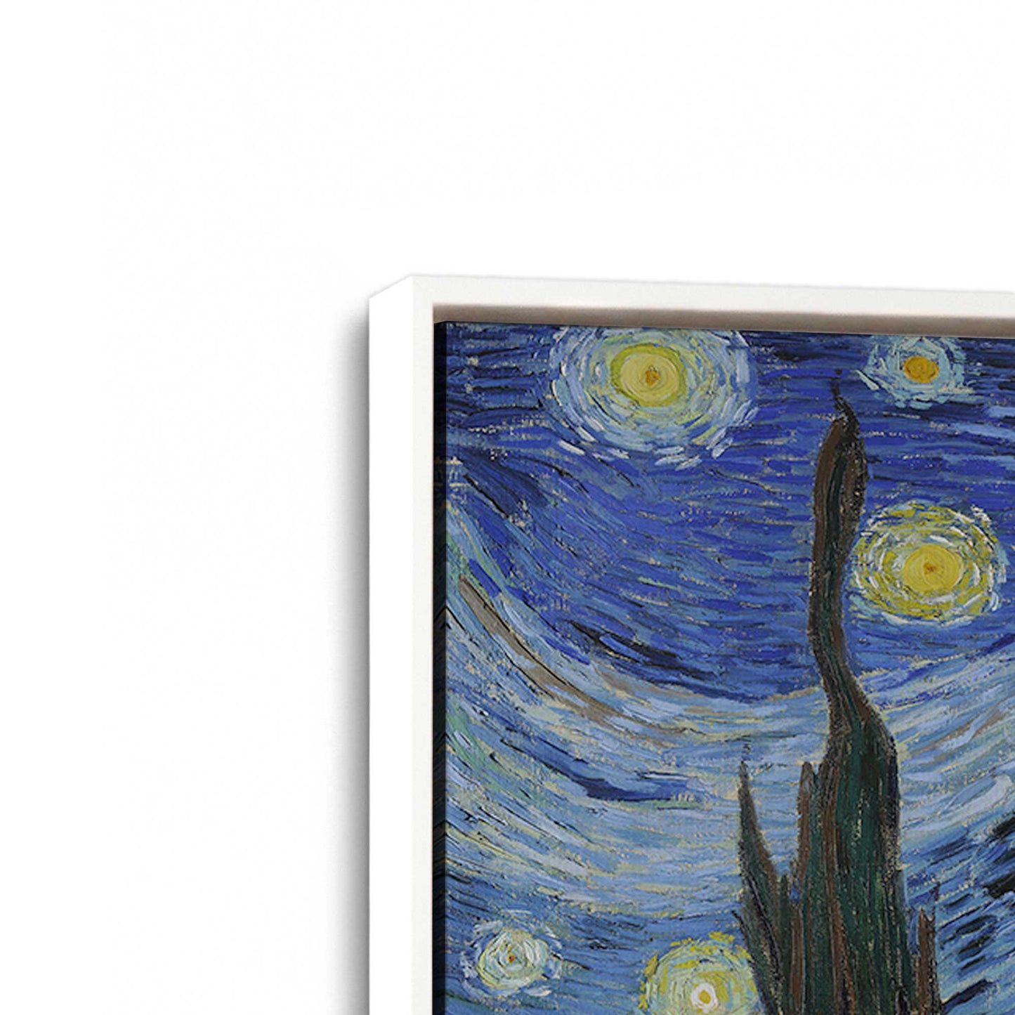 [Color:Opaque White], Picture of art in a White frame at an angle