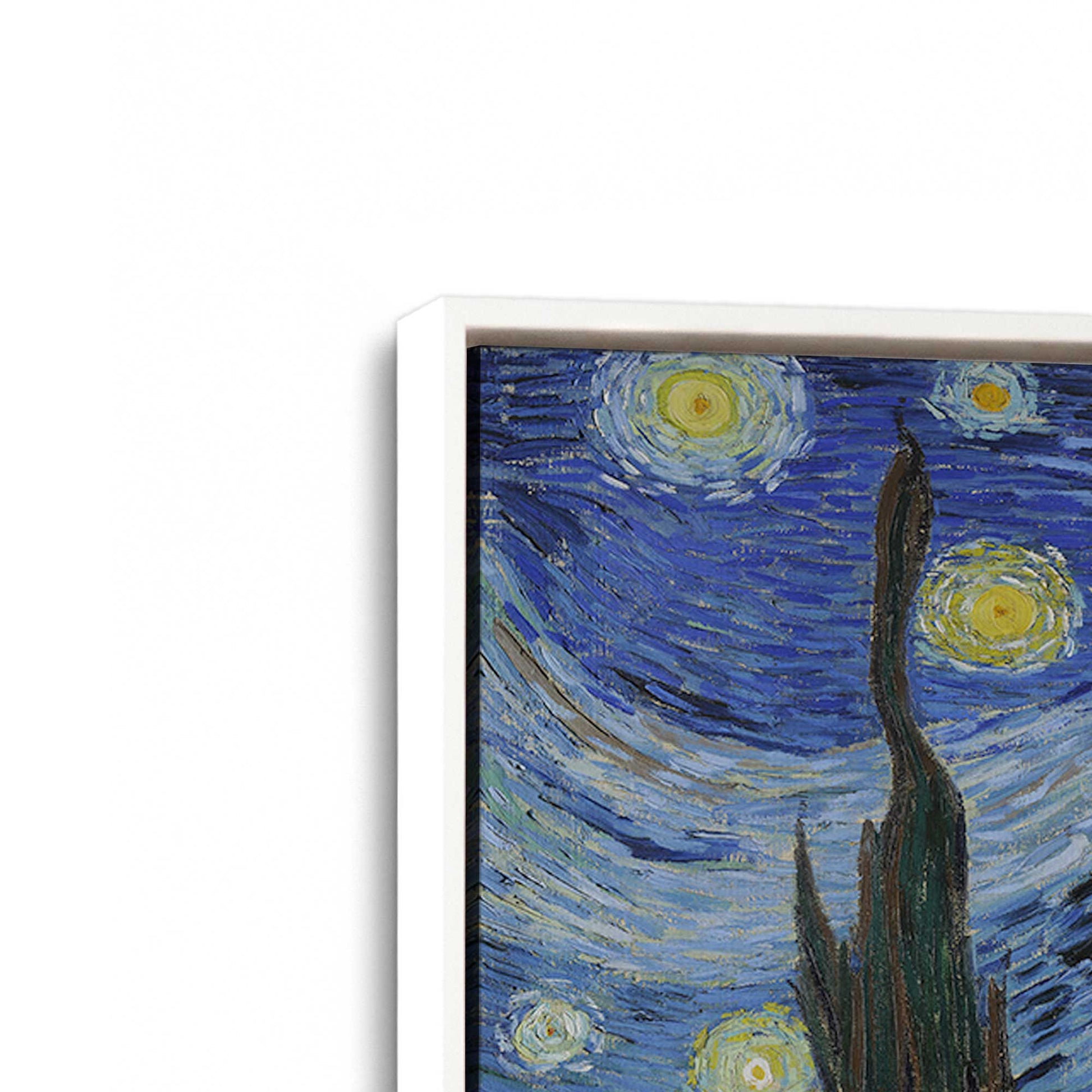 [Color:Opaque White], Picture of art in a White frame at an angle