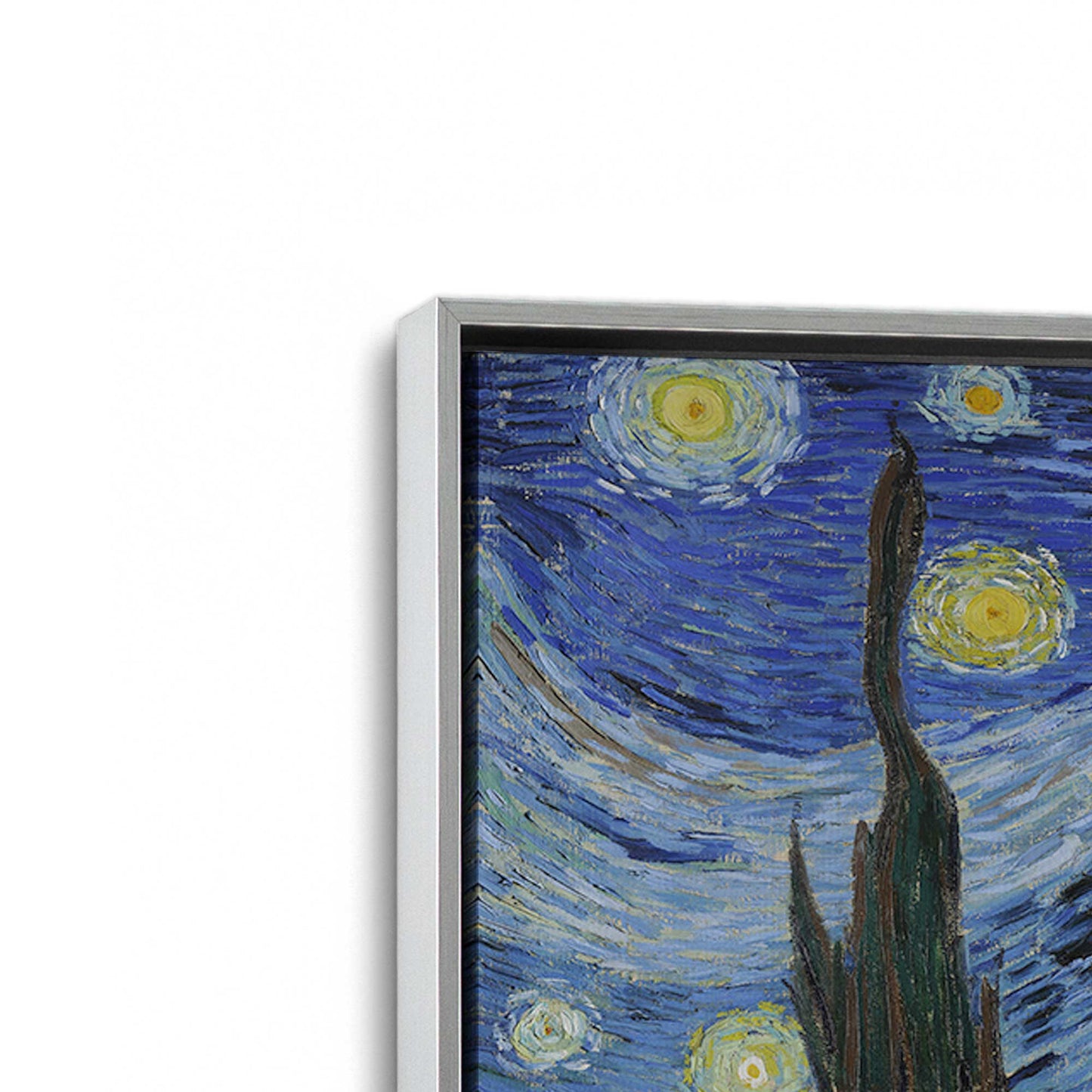 [Color:Polished Chrome], Picture of art in a Polished Chrome frame at an angle