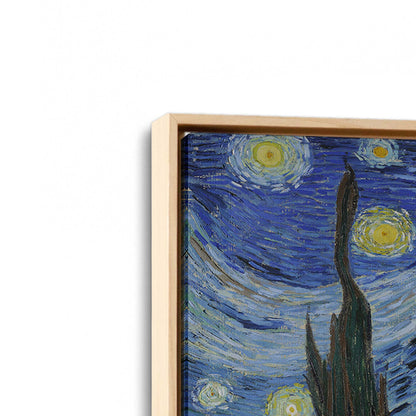 [Color:American Maple], Picture of art in a American Maple frame at an angle