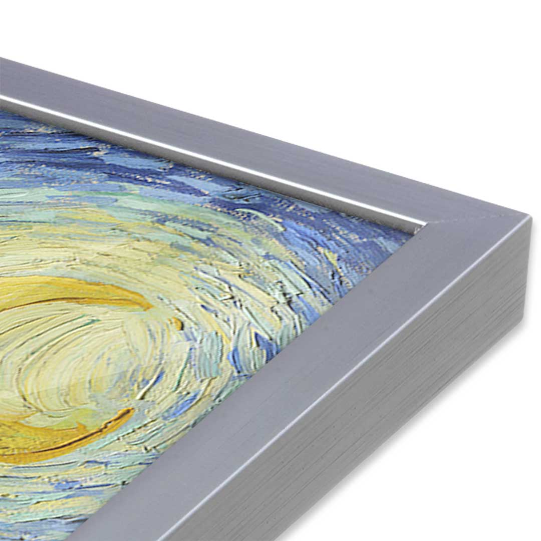 [Color:Polished Chrome], Picture of art in a Polished Chrome frame at an angle