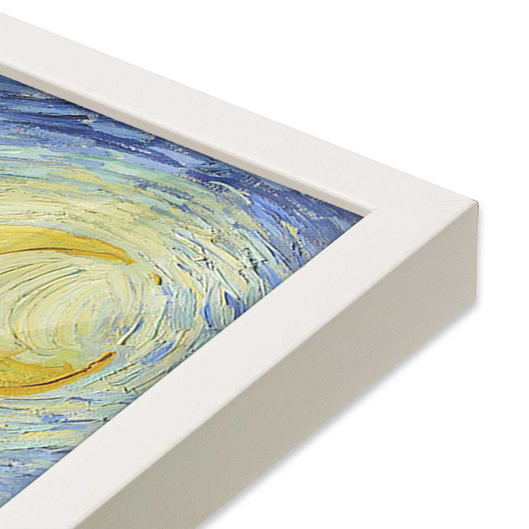 [Color:Opaque White], Picture of art in a Opaque White frame at an angle