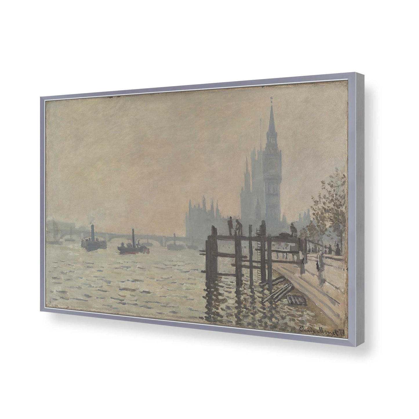 [Color:Polished Chrome], Picture of art in a Polished Chrome frame of the corner