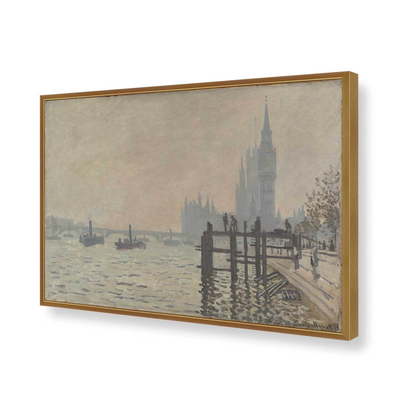 [Color:Polished Gold], Picture of art in a Polished Gold frame of the corner