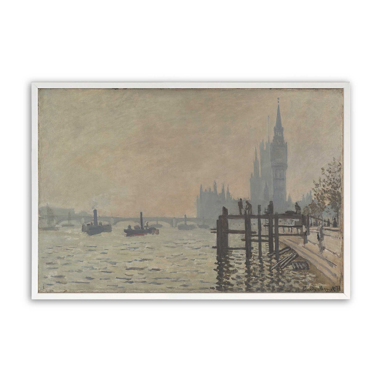 [Color:Opaque White], Picture of art in a Opaque White frame